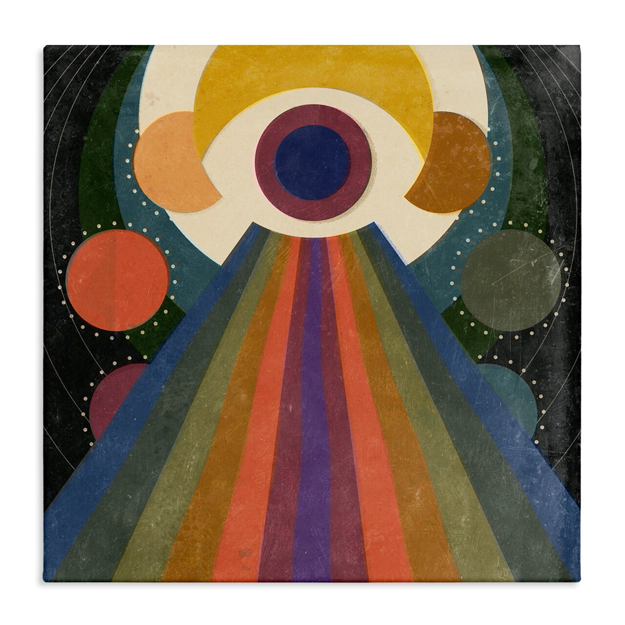 Stupell Industries Spiritual Eye with Rays Canvas Wall Art Design by Victoria Barnes
